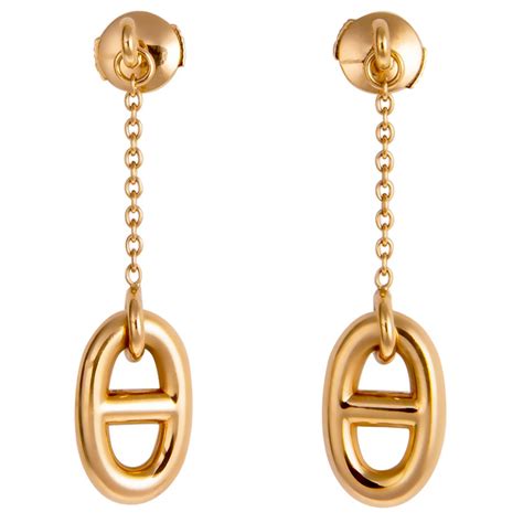 gold hermes earrings|hermes farandole earrings.